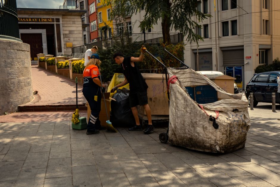 Friendly cleaning service team